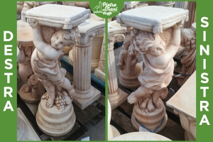 Putti da Giardino con Cuscino h. 80
